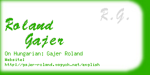 roland gajer business card